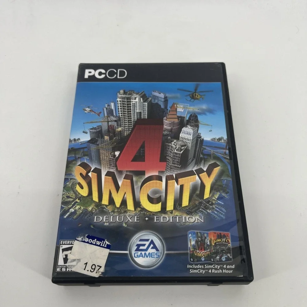 SIM CITY 4: Deluxe Edition (PC Game CD-ROM, 2003) 2 Discs in Case